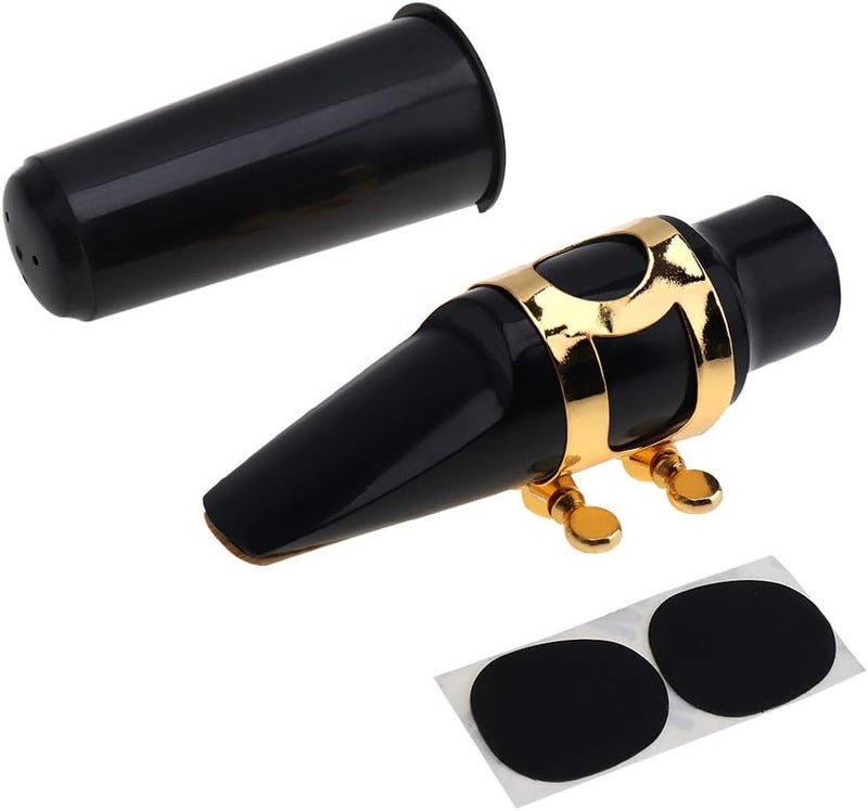 OriGlam Alto Sax Mouthpiece Set, Professional Alto Sax Saxophone Mouthpiece Kit with Cap Metal Buckle Reed Pads Musical Instruments for Alto Saxophone Replacement - Image 1